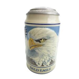 Budweiser Vintage Eagle Beer Stein Anheuser Busch Endangered Species 80s